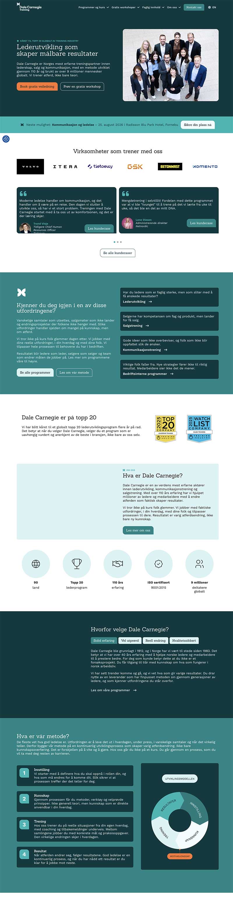Nettsiden til Dale Carnegie