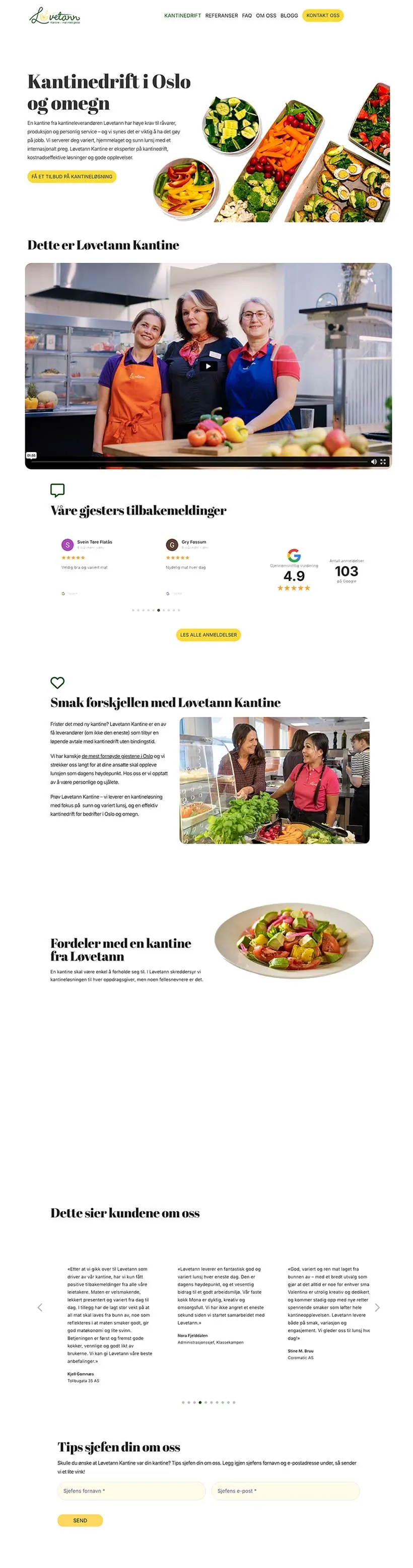 Nettsiden til Løvetann
