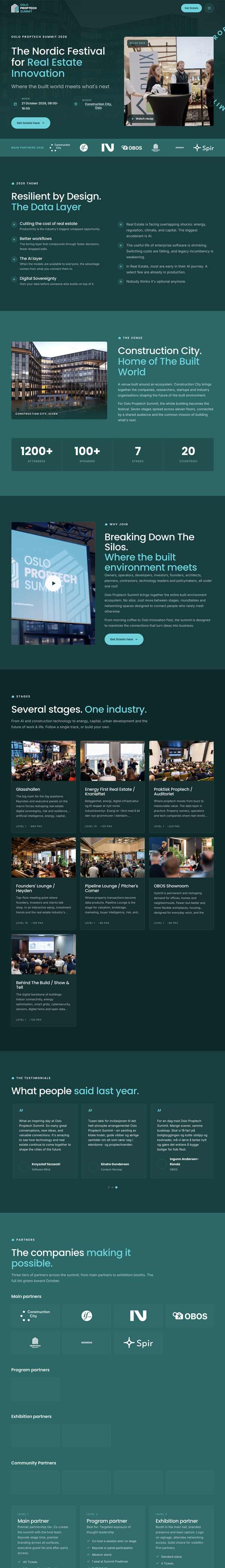 Nettsiden til Proptech Summit